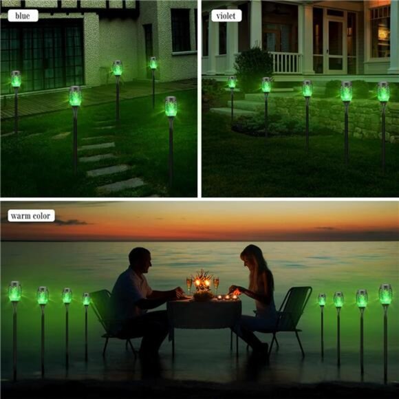 Solar Lights Outdoor Waterperoof Green,6 Pack Halloween Decorations - Picture 7 of 8